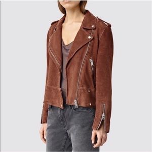 ALLSAINTS Holme Suede Leather Biker Jacket